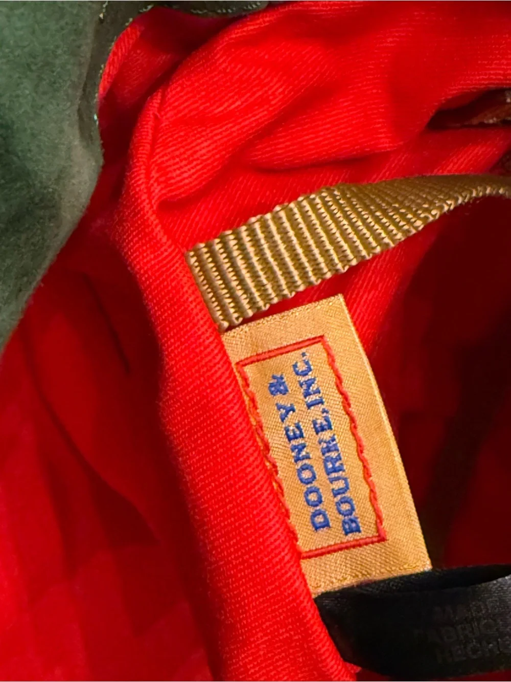 Dooney & Bourke Florentine Leather The Smith Satchel Bag , Tassels, Red Lining - Picture 10 of 15